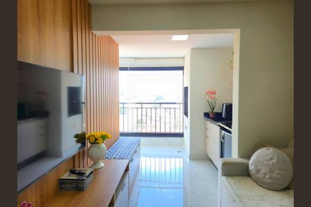 Sala com Varanda gourmet  de apartamento para alugar com 3 quartos, 67m² em Vila Paulista, Guarulhos