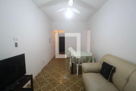 Sala de apartamento para alugar com 1 quarto, 50m² em Vila Alzira, Guarujá