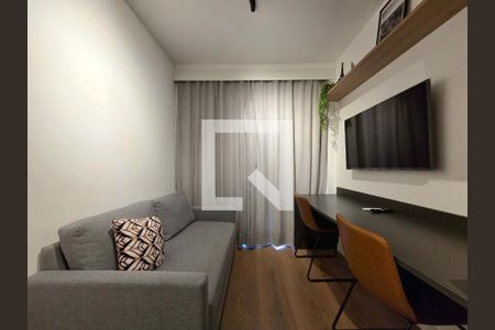 Sala/Cozinha de apartamento para alugar com 1 quarto, 28m² em Moema, São Paulo