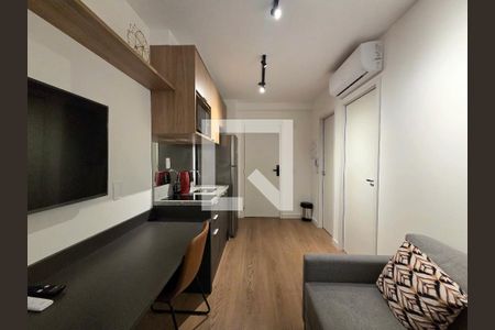 Sala/Cozinha de apartamento para alugar com 1 quarto, 28m² em Moema, São Paulo