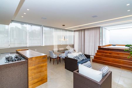 Varanda gourmet de apartamento à venda com 4 quartos, 242m² em Buritis, Belo Horizonte