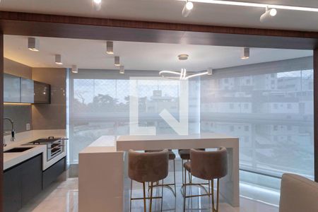 Varanda gourmet de apartamento à venda com 3 quartos, 120m² em Castelo, Belo Horizonte