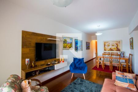 Sala de apartamento à venda com 3 quartos, 98m² em Vila Valparaíso, Santo André