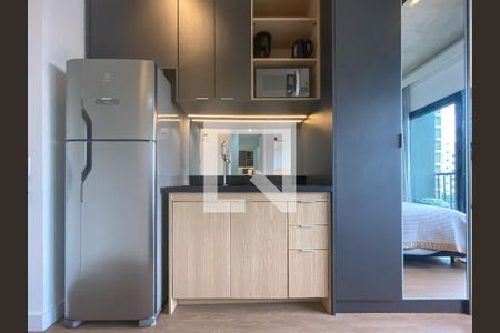 Cozinha de kitnet/studio para alugar com 1 quarto, 19m² em Vila Olímpia, São Paulo