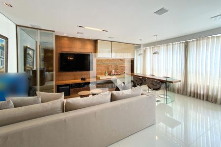 Sala de apartamento à venda com 3 quartos, 105m² em Funcionários, Belo Horizonte