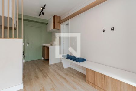 Sala/ Cozinha de apartamento para alugar com 1 quarto, 28m² em Vila das Belezas, São Paulo