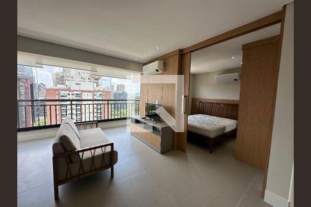 Sala de apartamento para alugar com 1 quarto, 41m² em Empresarial 18 do Forte, Barueri