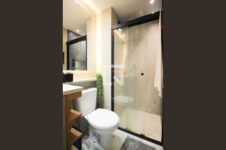 Banheiro da Suíte de kitnet/studio para alugar com 1 quarto, 28m² em Vila Olímpia, São Paulo