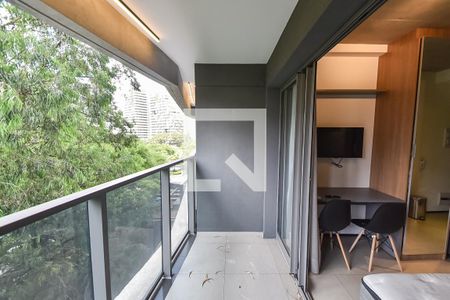 Varanda de kitnet/studio para alugar com 1 quarto, 22m² em Paraíso, São Paulo