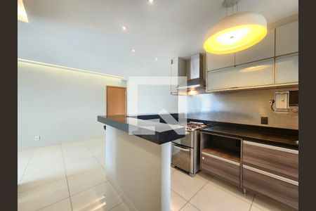 Cozinha e sala de apartamento à venda com 3 quartos, 86m² em Vila da Serra, Nova Lima
