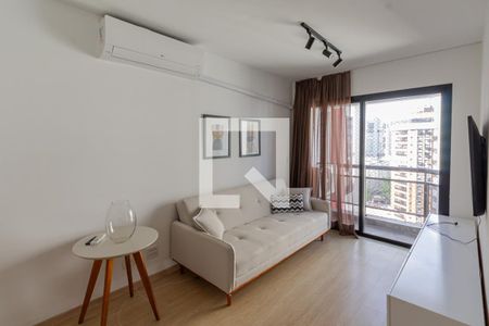 Sala de apartamento para alugar com 1 quarto, 40m² em Vila Nova Conceição, São Paulo