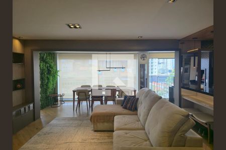 Sala com varanda gourmet integrada  de apartamento à venda com 4 quartos, 134m² em Vila Augusta, Guarulhos