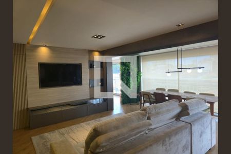 Sala com varanda gourmet integrada  de apartamento à venda com 4 quartos, 134m² em Vila Augusta, Guarulhos