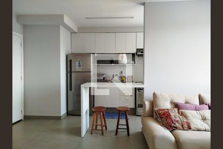 Sala e cozinha americana de apartamento para alugar com 2 quartos, 42m² em Tatuapé, São Paulo