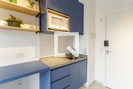 Cozinha de apartamento para alugar com 1 quarto, 25m² em Vila Olímpia, São Paulo