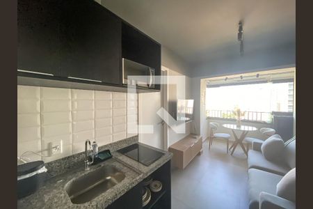 Cozinha de kitnet/studio para alugar com 1 quarto, 26m² em Vila Olímpia, São Paulo