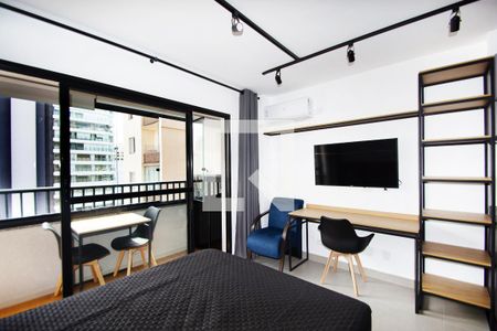 quarto sala studio de kitnet/studio para alugar com 1 quarto, 25m² em Pinheiros, São Paulo