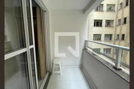 Varanda da Sala/cozinha de apartamento para alugar com 1 quarto, 30m² em Centro Histórico de São Paulo, São Paulo