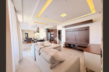 Sala de casa de condomínio para alugar com 4 quartos, 362m² em Parque Cecap, Jundiaí