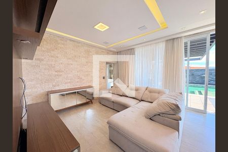 Sala de casa de condomínio para alugar com 4 quartos, 362m² em Parque Cecap, Jundiaí