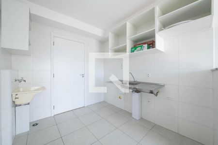 Sala - Cozinha Integrada de apartamento para alugar com 1 quarto, 28m² em Jardim Caravelas, São Paulo