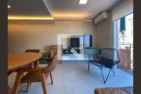 Sala de apartamento para alugar com 1 quarto, 55m² em Vila Nova Conceição, São Paulo