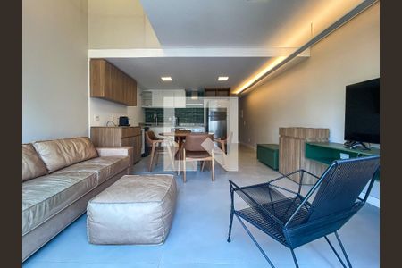 Sala de apartamento para alugar com 1 quarto, 55m² em Vila Nova Conceição, São Paulo