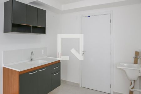 Sala e Cozinha de apartamento para alugar com 1 quarto, 28m² em Parque Industrial Tomas Edson, São Paulo