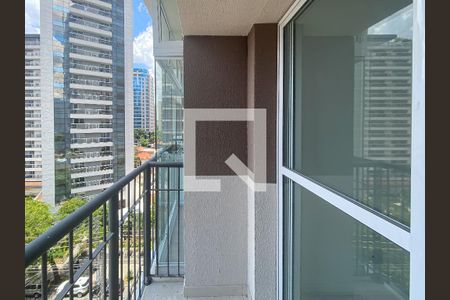 Varanda da Sala de apartamento à venda com 1 quarto, 24m² em Vila Olímpia, São Paulo