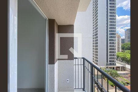 Varanda da Sala de apartamento à venda com 1 quarto, 24m² em Vila Olímpia, São Paulo