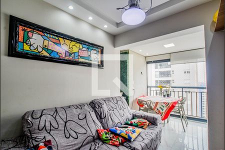 Sala de apartamento à venda com 2 quartos, 70m² em Campestre, Santo André