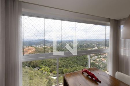 Vista da Sala Gourmet de apartamento à venda com 3 quartos, 220m² em Vila Castela, Nova Lima