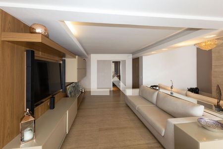 Sala de TV de apartamento à venda com 3 quartos, 220m² em Vila Castela, Nova Lima