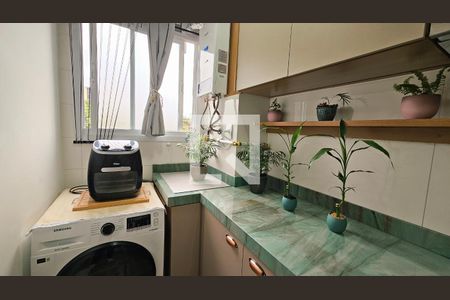 Cozinha e Área de Serviço de apartamento à venda com 2 quartos, 51m² em Horto Florestal, Jundiaí