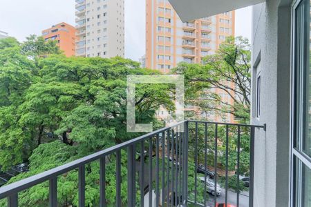 Varanda da Sala de apartamento para alugar com 1 quarto, 28m² em Campo Belo, São Paulo