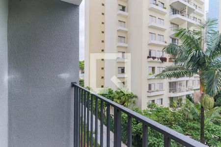Varanda da Sala de apartamento para alugar com 1 quarto, 28m² em Campo Belo, São Paulo