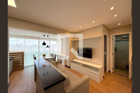 Sala de apartamento para alugar com 1 quarto, 38m² em Cidade Monções, São Paulo