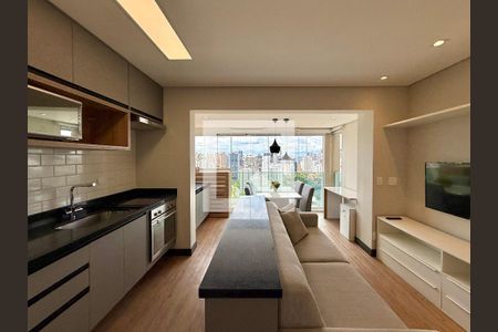 Sala de apartamento para alugar com 1 quarto, 38m² em Cidade Monções, São Paulo