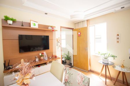 Sala de apartamento à venda com 2 quartos, 44m² em Chácaras Califórnia, Contagem