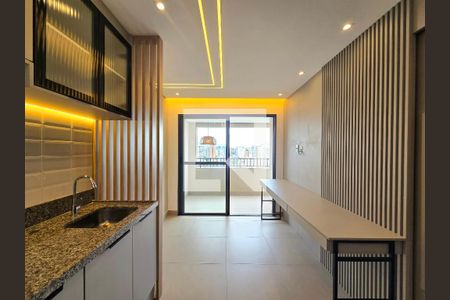Sala/Cozinha de apartamento para alugar com 1 quarto, 32m² em Indianópolis, São Paulo