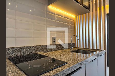 Sala/Cozinha de apartamento para alugar com 1 quarto, 32m² em Indianópolis, São Paulo