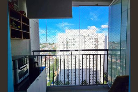 Varanda da Sala de apartamento à venda com 3 quartos, 56m² em Jardim Cocaia, Guarulhos