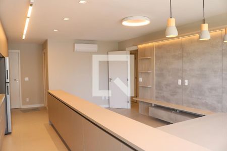 Sala e Cozinha Integrada de apartamento para alugar com 2 quartos, 74m² em Barra Funda, São Paulo