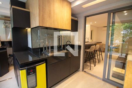 Varanda da Sala de apartamento à venda com 1 quarto, 84m² em Brooklin, São Paulo