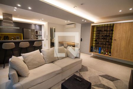 Sala de apartamento à venda com 1 quarto, 84m² em Brooklin, São Paulo