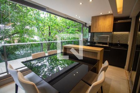 Varanda da Sala de apartamento à venda com 1 quarto, 84m² em Brooklin, São Paulo