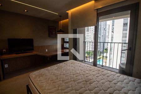 Sala / Quarto - Studio de kitnet/studio para alugar com 1 quarto, 25m² em Campo Belo, São Paulo