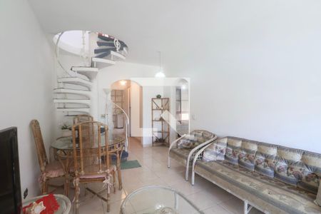 Sala de apartamento para alugar com 2 quartos, 100m² em Jardim Tres Marias, Guarujá