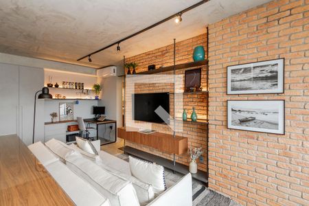 Sala de apartamento à venda com 2 quartos, 70m² em Brooklin, São Paulo