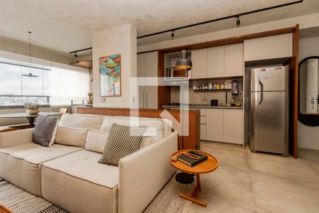 Sala de apartamento à venda com 2 quartos, 70m² em Brooklin, São Paulo